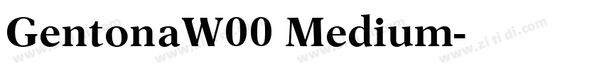 GentonaW00 Medium字体转换